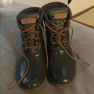 Olive green Sperry Duck Boot
